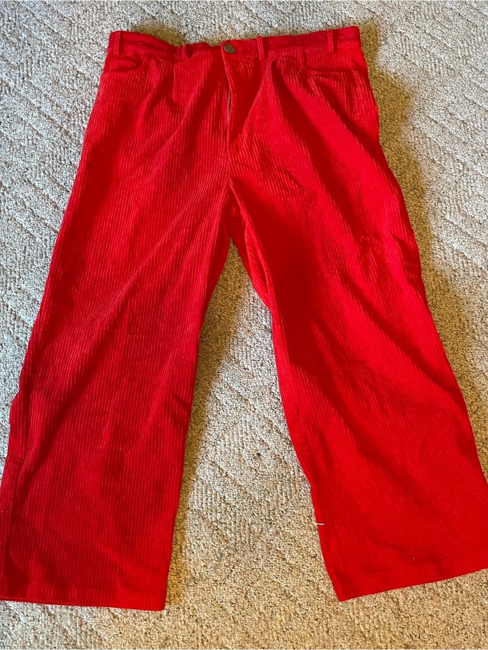 Fashion Brand Company Red Corduroy Grandpa Trousers 1x